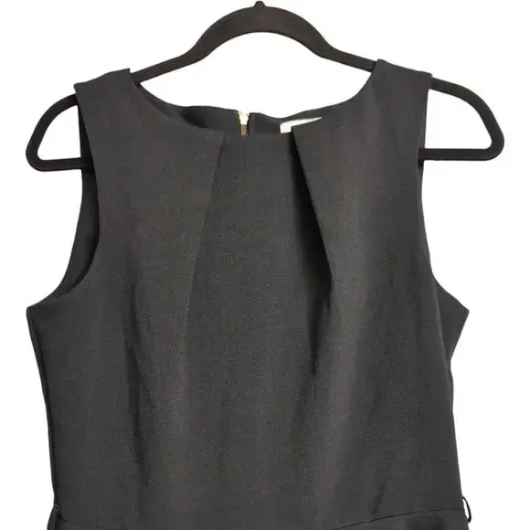 Closet London Black Sleeveless Fit and Flare Pleated Skirt Dress Size 10 - Picture 2 of 11